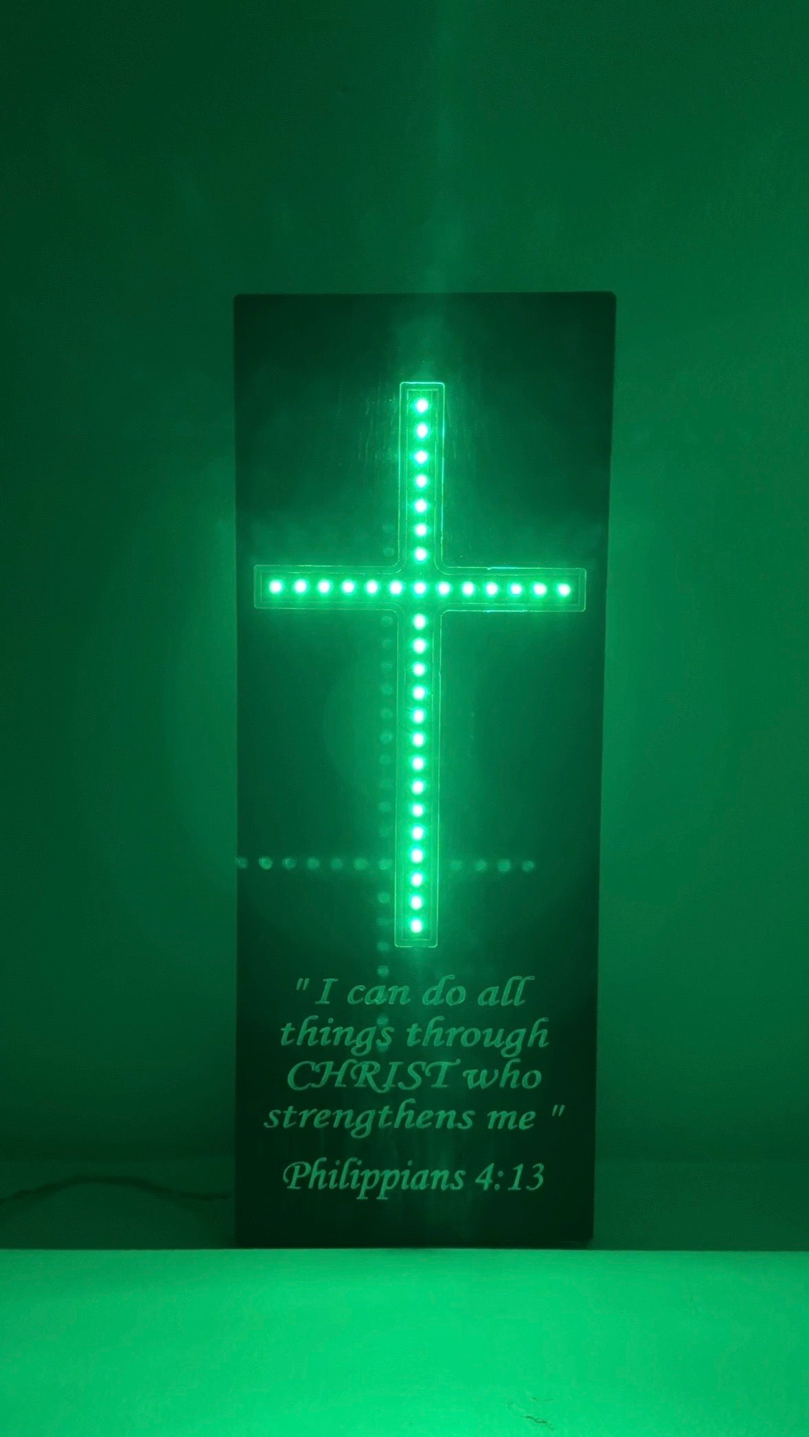 Wooden Frame LED Cross - Small