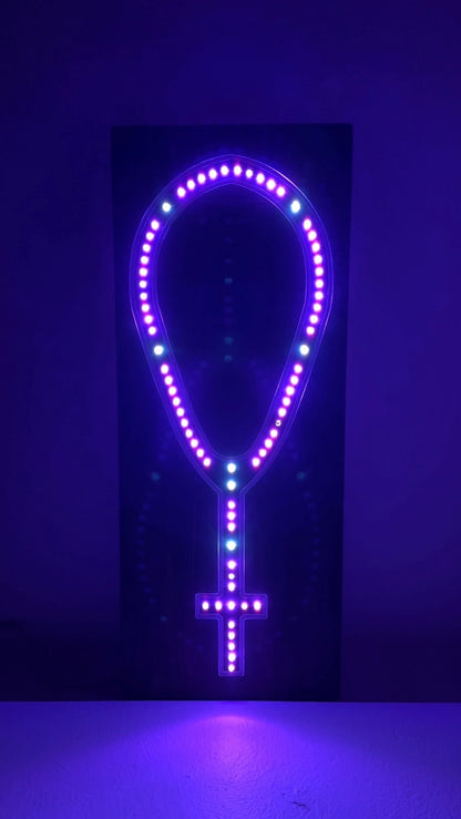 Wooden Frame LED Rosary - Small