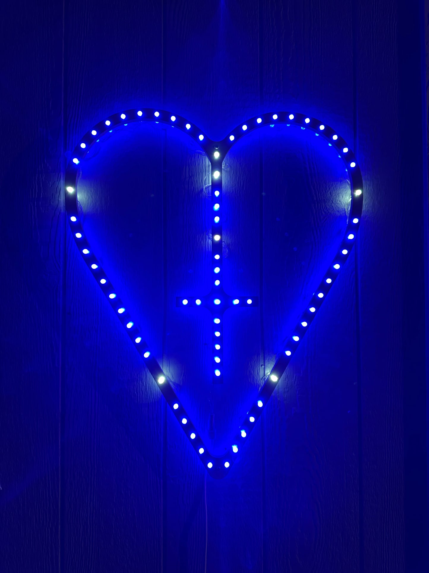 Wooden Heart-Shaped LED Rosary - Large
